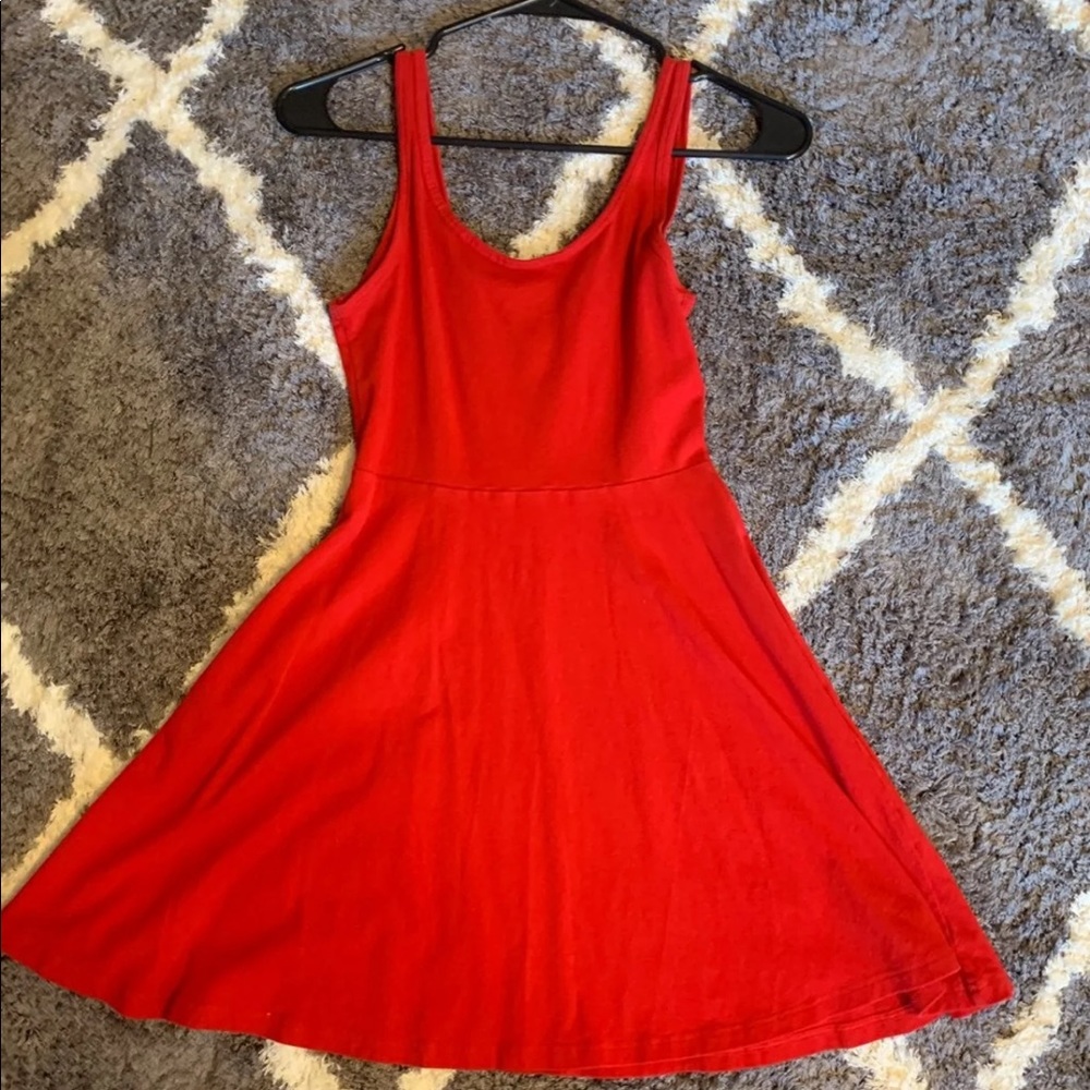 Express red skater dress size XS
